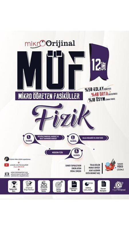 MİKRO ORİJİNAL 12.SINIF MÖF SET FİZİK - 25-26
