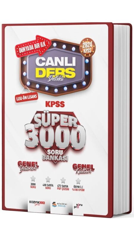 KPSS LİSE ÖNLİSANS C.DERS S.B. SÜPER 3000 - 25-26