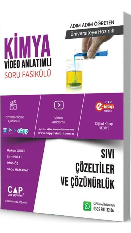 ÜNİV. HAZ KİMYA KA-SB SIVI ÇÖZTİ VE ÇÖZR - 2025-26